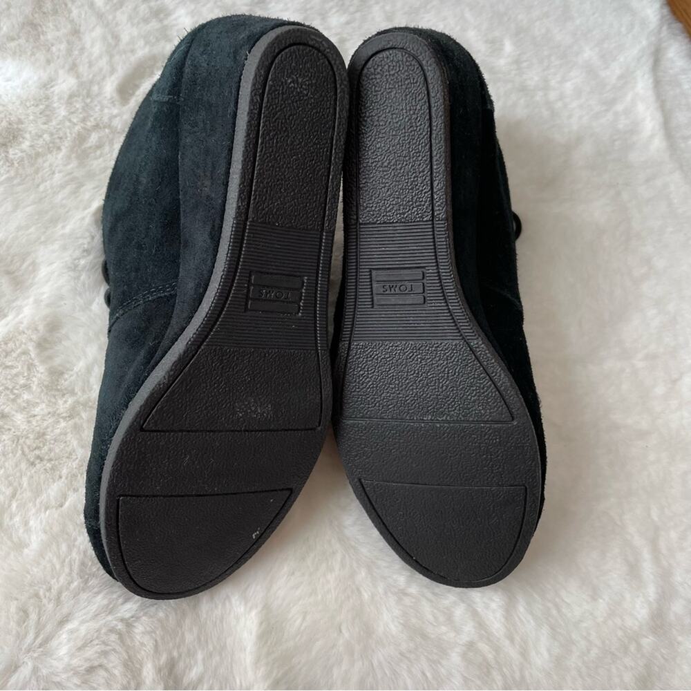 TOMS Suede Lace-Up Wedges Size 9.5 - Picture 4 of 5